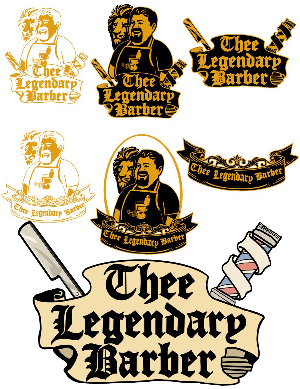 Custom logo work example — Thee Legendary Barber